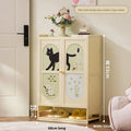 Cat shoe cabinet, multi-layer entry shoe rack at the door of the home, large capacity storage storage cabinet, small narrow Oasis Select Double door 7
