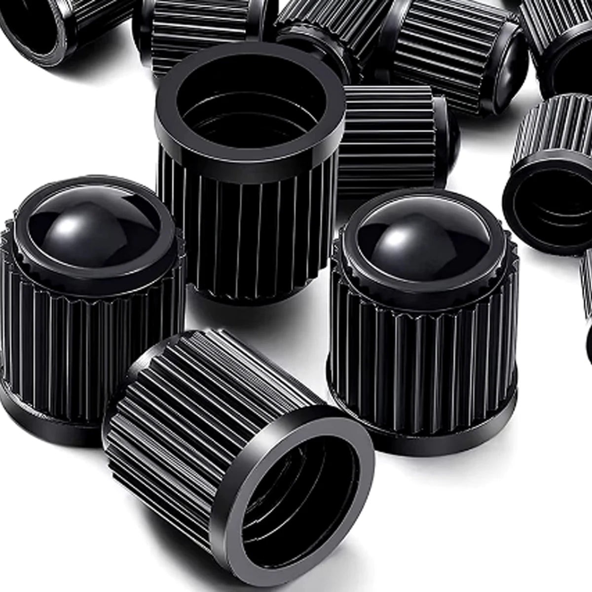 Yitong 50/100/200PCS Valve Caps Universal Tire Valve Caps Durable Pe Material Black Airtight Dustproof Automotive Valve Dust Cap Oasis Select