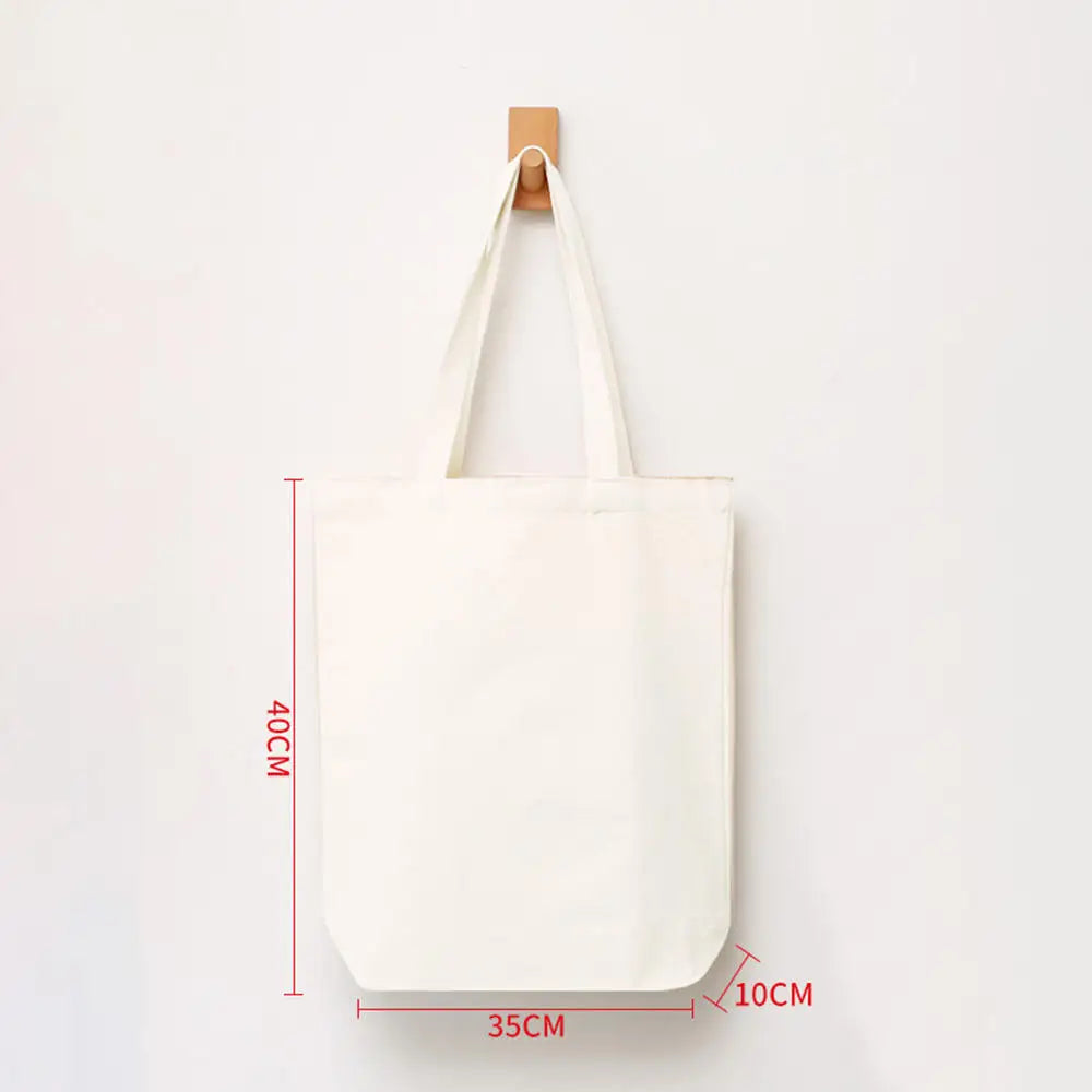 Large Capacity Folding Canvas Bag Reusable Shopping Bag Unisex Eco-friendly Tote Bags DIY Shoulder Bag Grocery Handbag Oasis Select White3-40X30X10CM