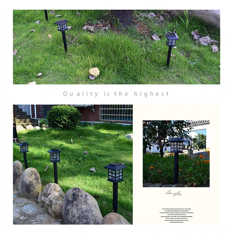 LED Mini Solar Lawn Light Waterproof Chinese Style Landscape Light Household Outdoor Garden Courtyard Decoration floor Light Oasis Select