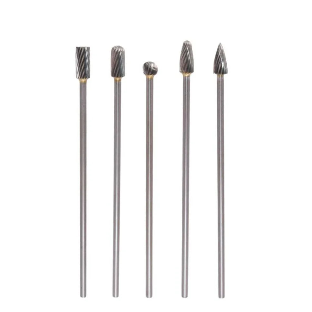 5pcs Rotary Rasp File Carving Grinder Abrasive Tools 3x6x100mm Long Single Cut For Solid Carbide Rotary Burrs Set Rotary Tools Oasis Select