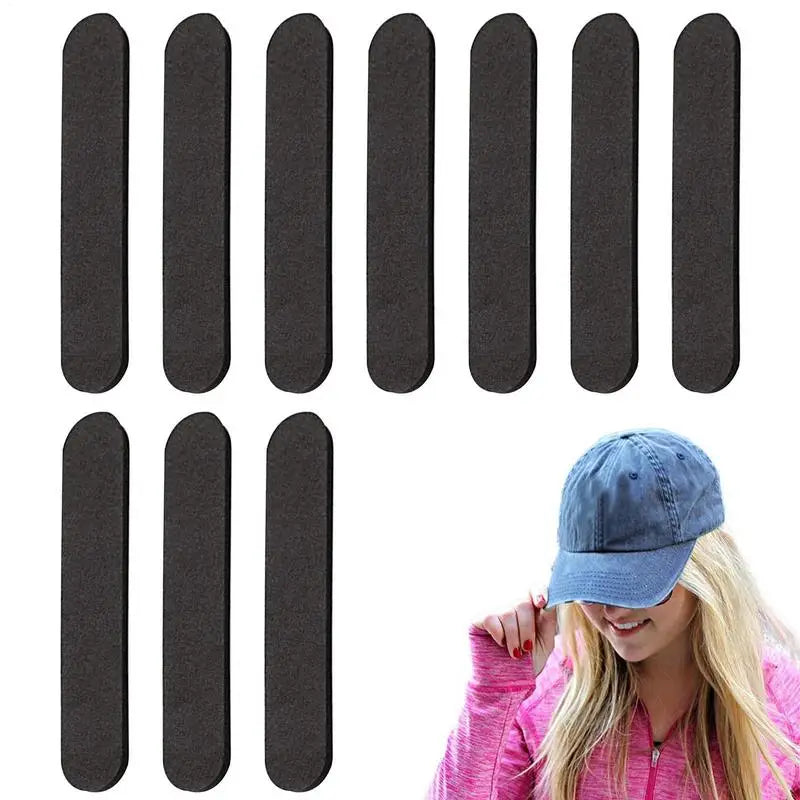 Hat Size Adjuster 10 Pieces Hat Adjusting Tapes Adhesive Pads Hat Size Reducing Bands For Bucket Hats Fisherman's Hats Baseball Oasis Select