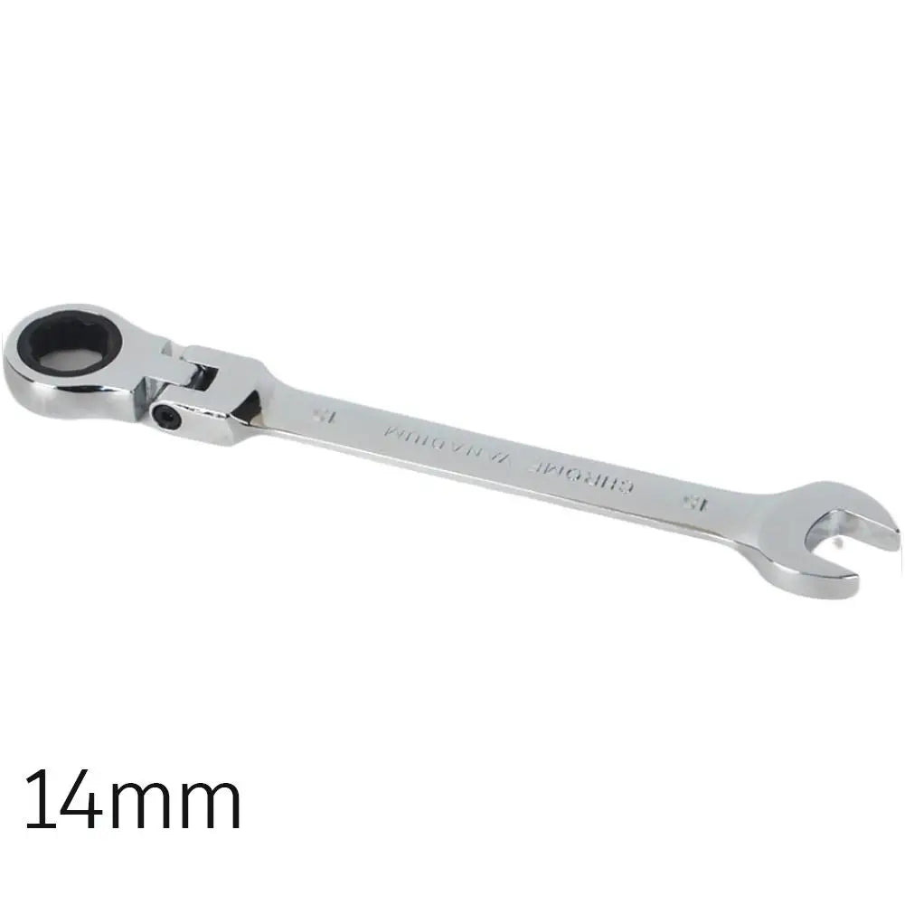 8–18mm Flexible Head Ratchet Wrench | 72-Tooth Vanadium Steel