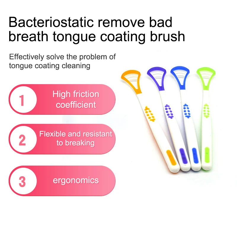 Tongue Scraper Tongue Cleaning Brush Care Plastic Tongue Scraper Travel Portable Freshen Breath Tongue Brush Cleaner for Oral Ca Oasis Select