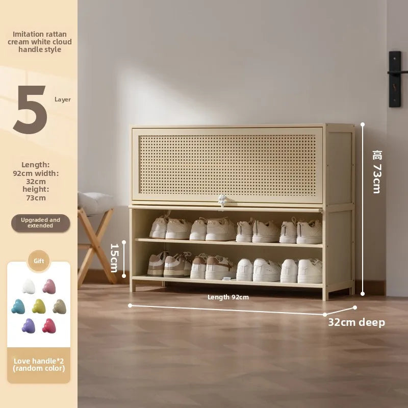 Cabinet household door against the wall large capacity entrance entrance entrance integrated solid wood storage shoe rack Oasis Select Five floors 92