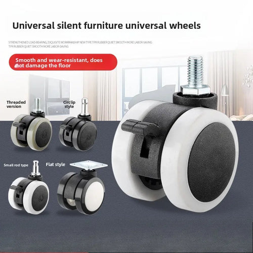 1.5inch Chair Wheel Caster Replacement Soft Mute Desk Caster Wheels for Work Chair Heavy Duty Safe Rolling Office Chair Wheels Oasis Select