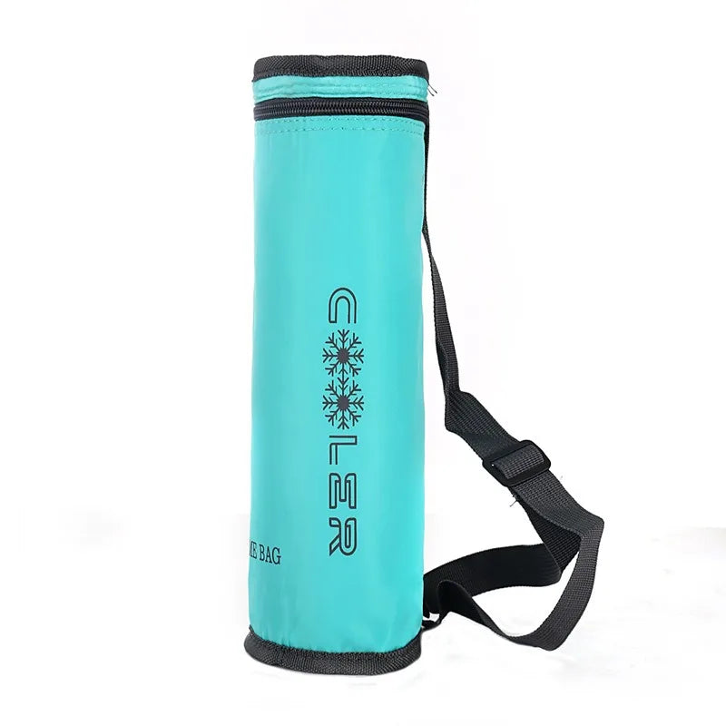 Water Bottle Tote Bag Universal Pouch Heat Preservation Insulated Cooler Bag Outdoor Traveling Camping Hiking Water Bottle Cover Oasis Select C-Green
