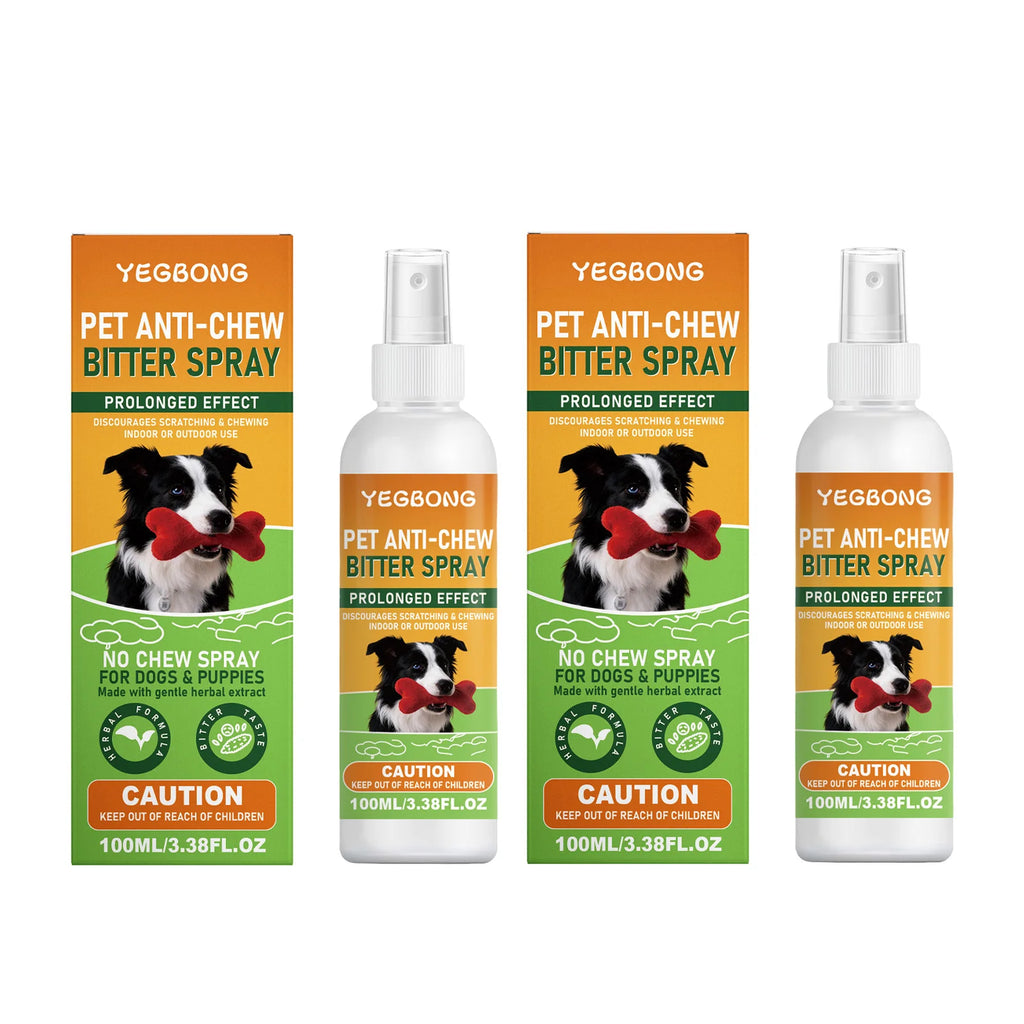 Pet Anti Chew Bitter Spray Pet Behavior Guidance and Repellent Effect Stops Dogs Chewing Licking Indoor Outdoor Training Spray Oasis Select 2Pcs