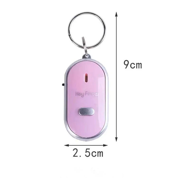 Whistle Key Finder Keychain – LED Flash & Beep Anti-Lost Key Finder Keychain Oasis Select Pink