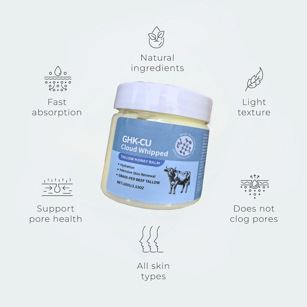 GHK-Cu Copper Peptide Whipped Tallow Face & Body Cream 100ml