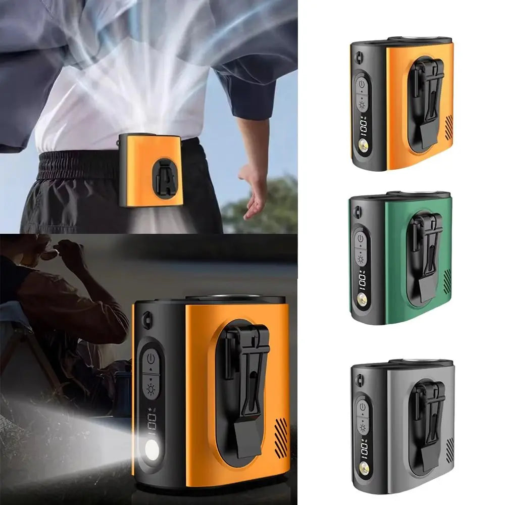 Brushless Motor Waist Cooling Fan Hands-Free Fast Speed Portable Waist Fan Portable Clip Bladeless Design Waist Hanging Fan Oasis Select