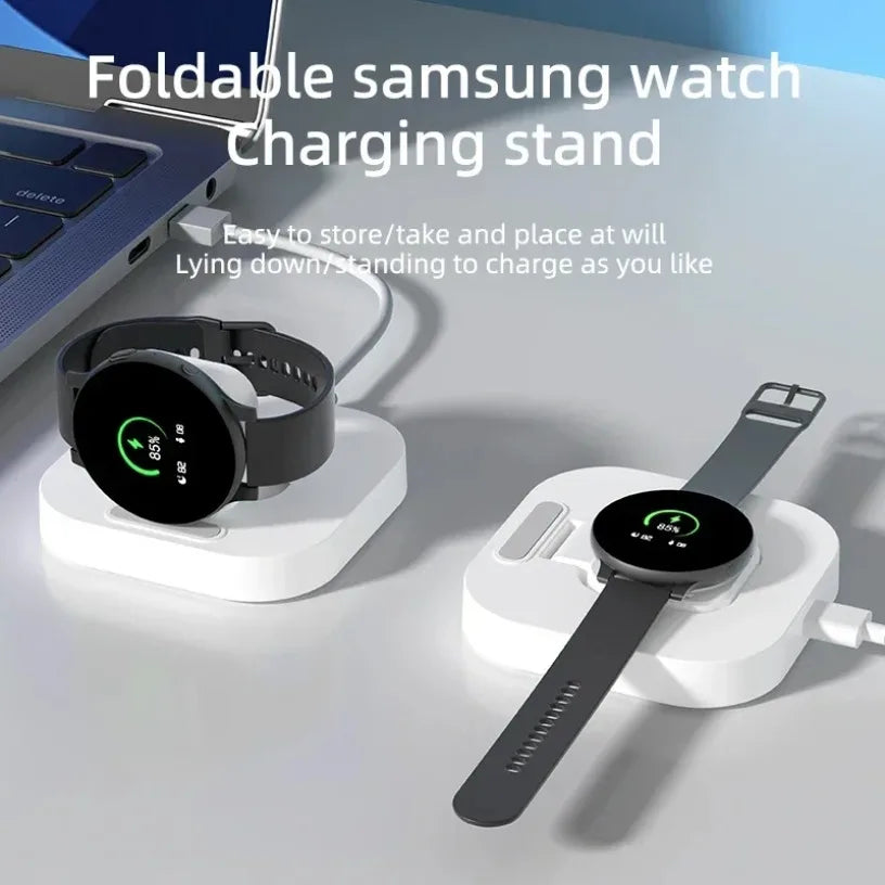 Classic Type C Fast Charging Dock Foldable Watch Wireless Charger Stand For Samsung Galaxy Watch 6 5 4 3 Pro 45/40/44mm Active Oasis Select