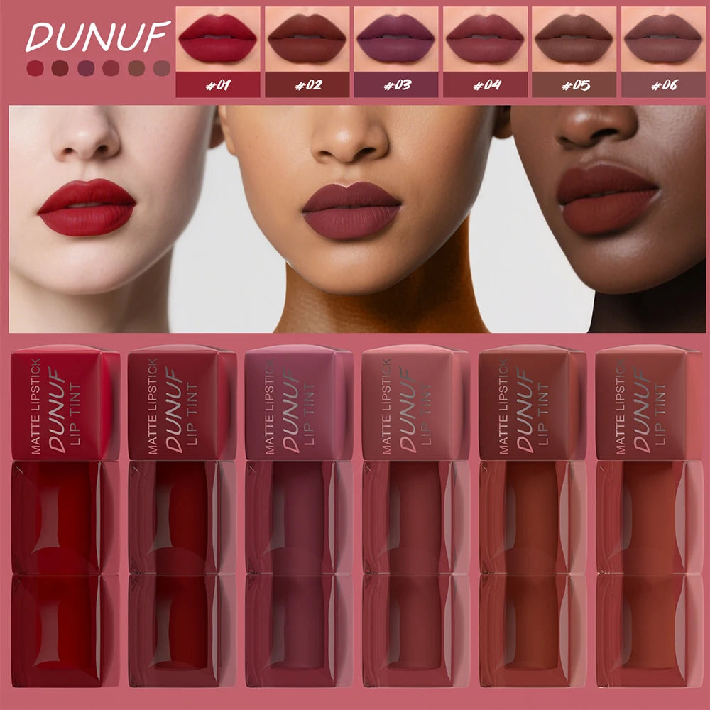 Liquid Velvet Matte Lipstick Long-lasting Waterproof Lip Gloss Lip Glaze Non-Stick Cup Nude Red High Pigment Y2K Christmas Gift Oasis Select