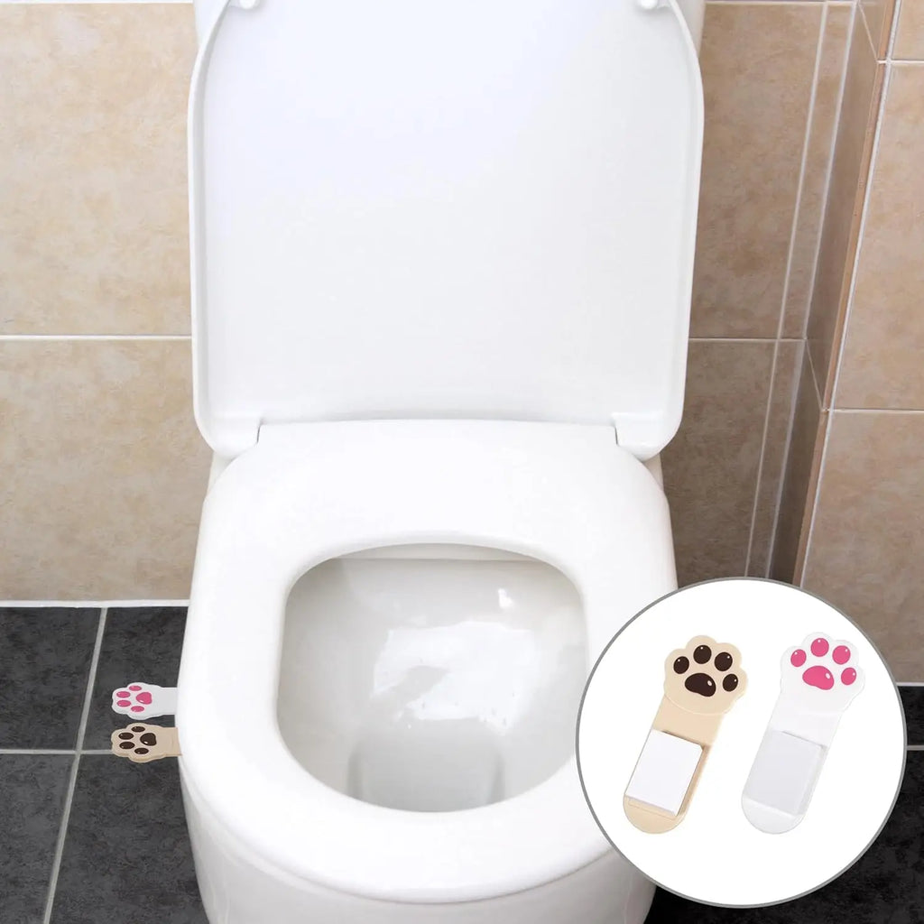 2/4PCS No Touch Toilet Seat Handle Non Slip Grip Self Adhesive Home Hotel Public Restroom Hygiene Lid Lifter Easy Install Oasis Select