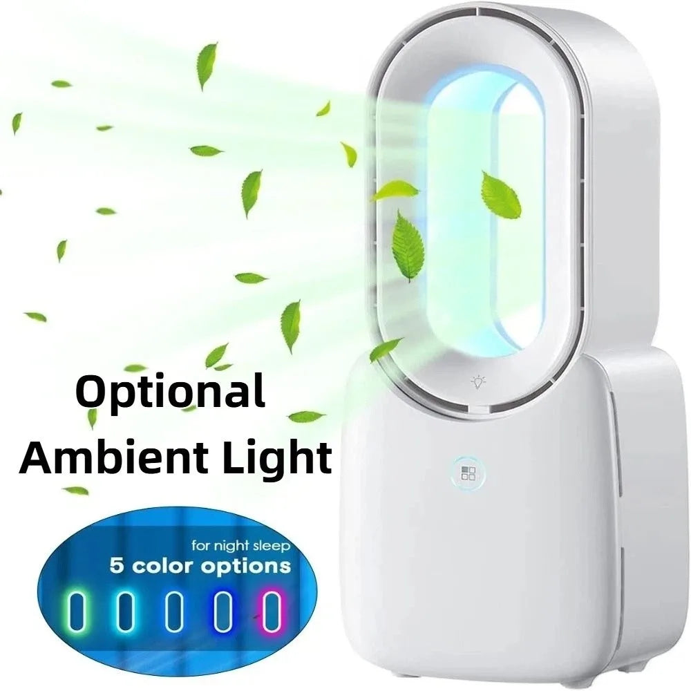 Colorful Light Portable Desk Fan 11.8 Inch LED Light Table Fan Quiet Touch Control Small Personal Cooling Fan Home Oasis Select