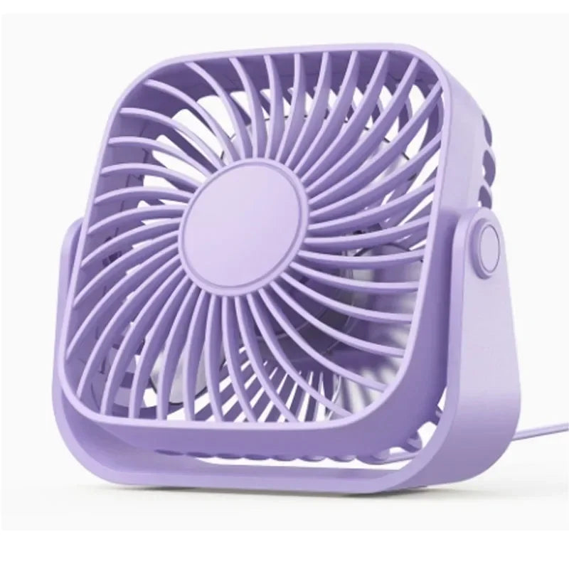 USB Desktop Small Fan Mini Desktop Ultra Quiet 3-speed adj High Power Removable Fan for Office Outdoor Library Dormitory Oasis Select K52 Purple