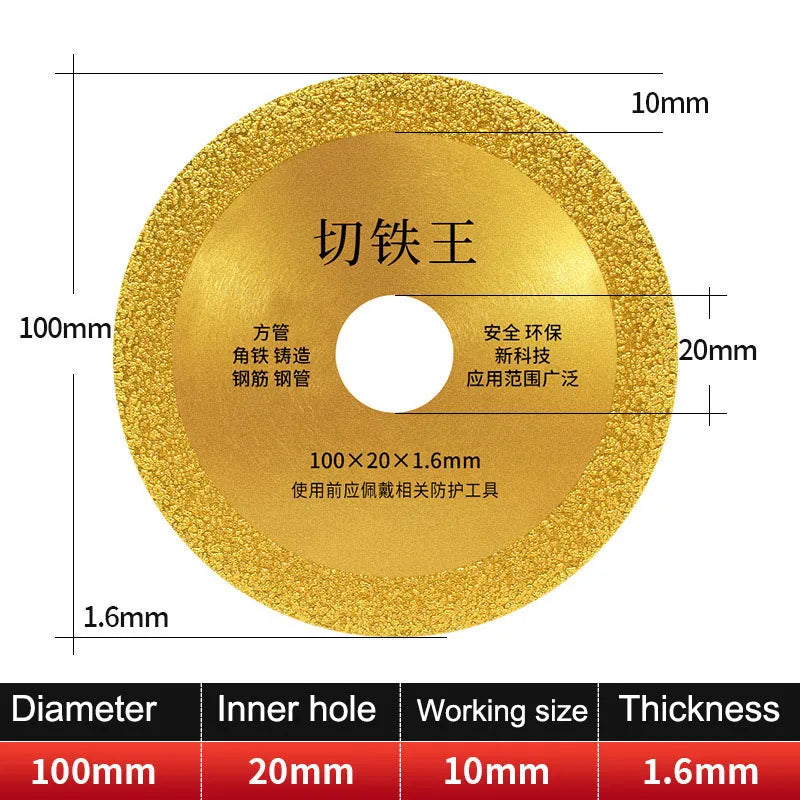 Diamond Saw Blade Metal Brazing Iron Rebar Stainless Steel Cutting Discs Set 100/115/125mm Angle Grinder Disk Cut Off Wheel Tool Oasis Select A