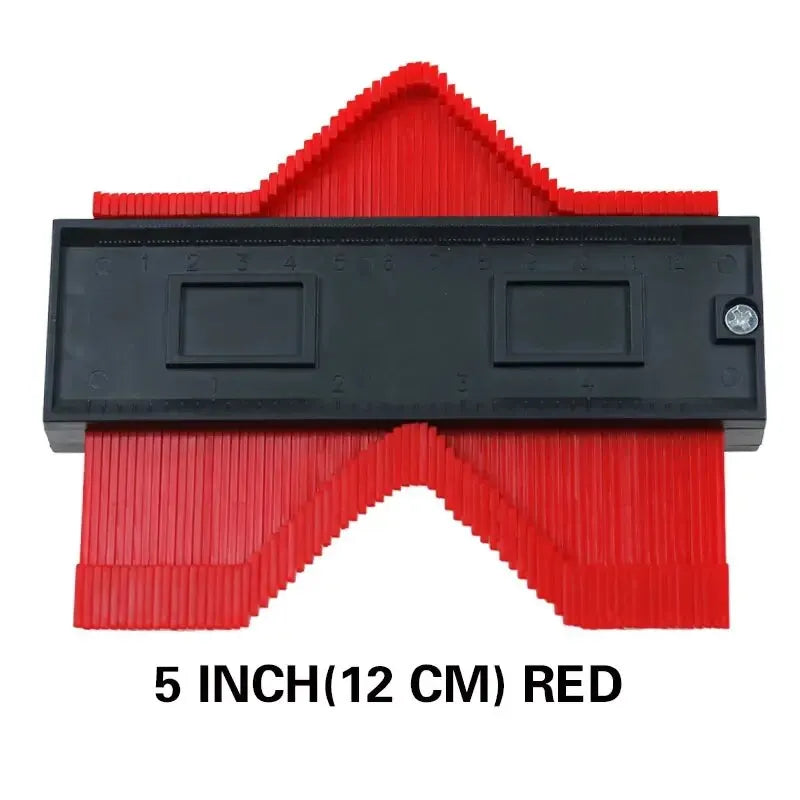 Contour Gauge Duplicator Ceramic Tile Carpet Cutting Template Profile Measuring Angle Ruler Contour Duplicator Woodworking Tools Oasis Select GZ033-5 Inch Red