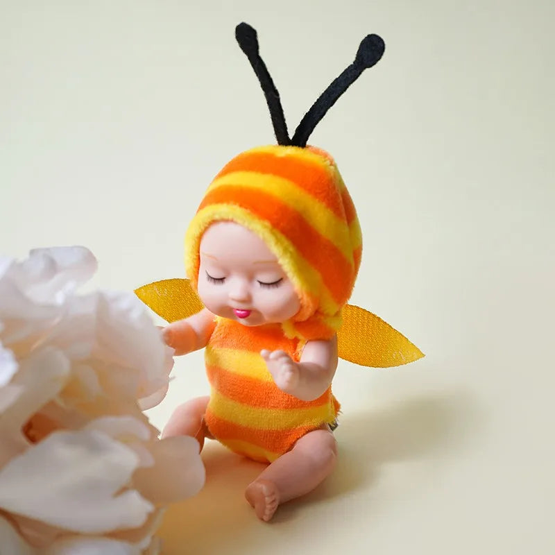 Mini Reborn Doll Simulation Baby Doll Washable Animal Clothes BJD Doll Easter Christmas Birthday Newborn Gift Set Box Oasis Select Bee