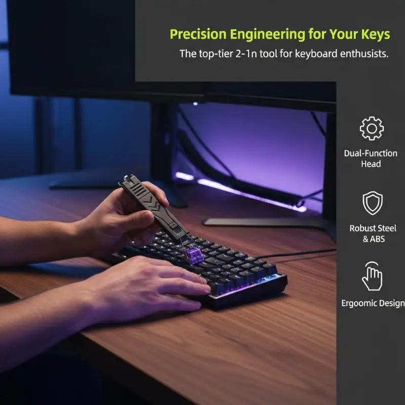 2 In 1 Keycaps Puller Accessories Unloading For Gaming Keyboard Switches Remover Button Extractor Tool Oasis Select