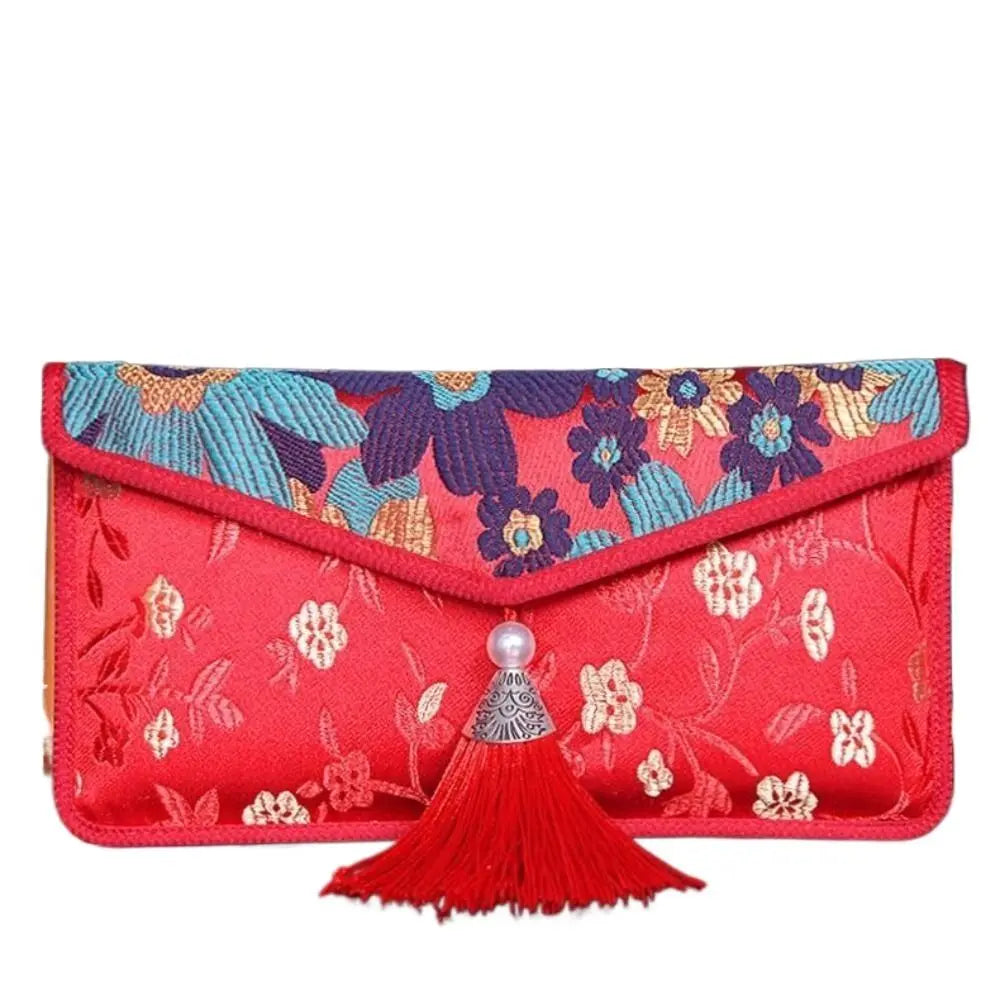Embroidered Silk Red Envelope Gift Bag – New Year & Wedding Embroidered Gift Bag Oasis Select F