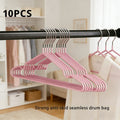 10pcs Nano Coated Non Slip Clothes Hangers Set,Anti Slip Dry Wet Dual Use Hanger,Clothe Organizer for Wardrobe Bathroom Laundry Oasis Select Pink
