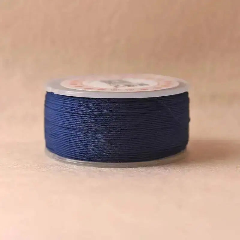 0.8 mm 65m Nylon Cord Thread DIY Tassels Beading String Thread Chinese Knot Macrame Cord Bracelet Braided String Oasis Select 23 navy Blue 0.8mm 65m