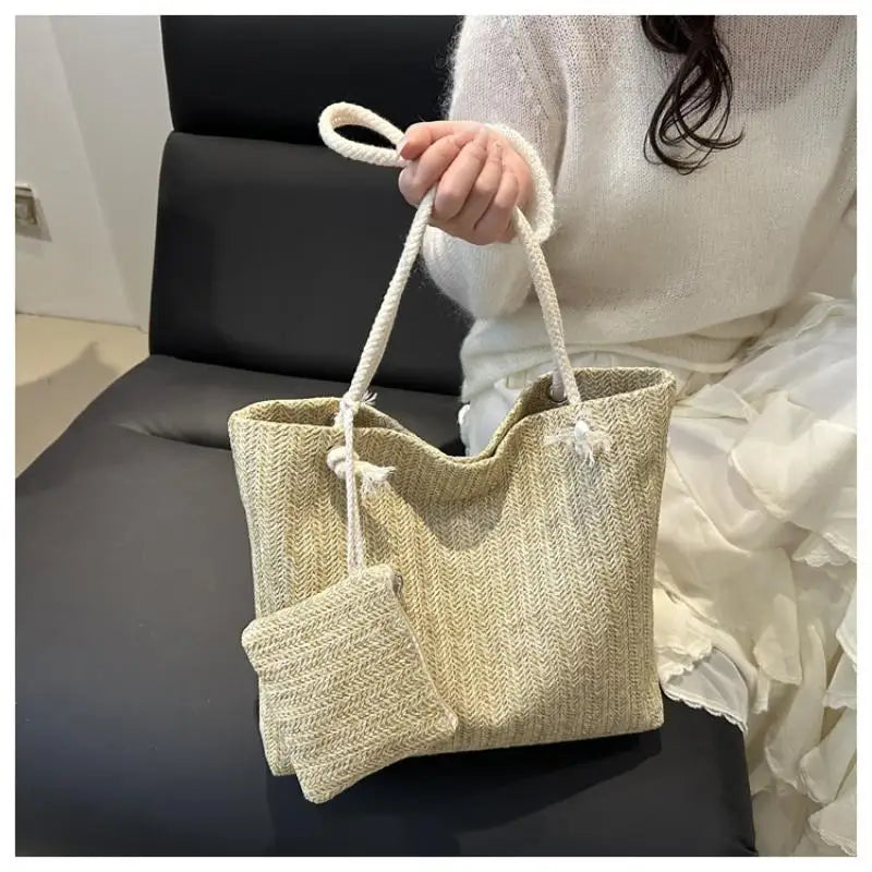 Personalized Leisure Commuter Tote Bag Summer Fashion Simple Shoulder Bag Trend Large Capacity Handbag Oasis Select