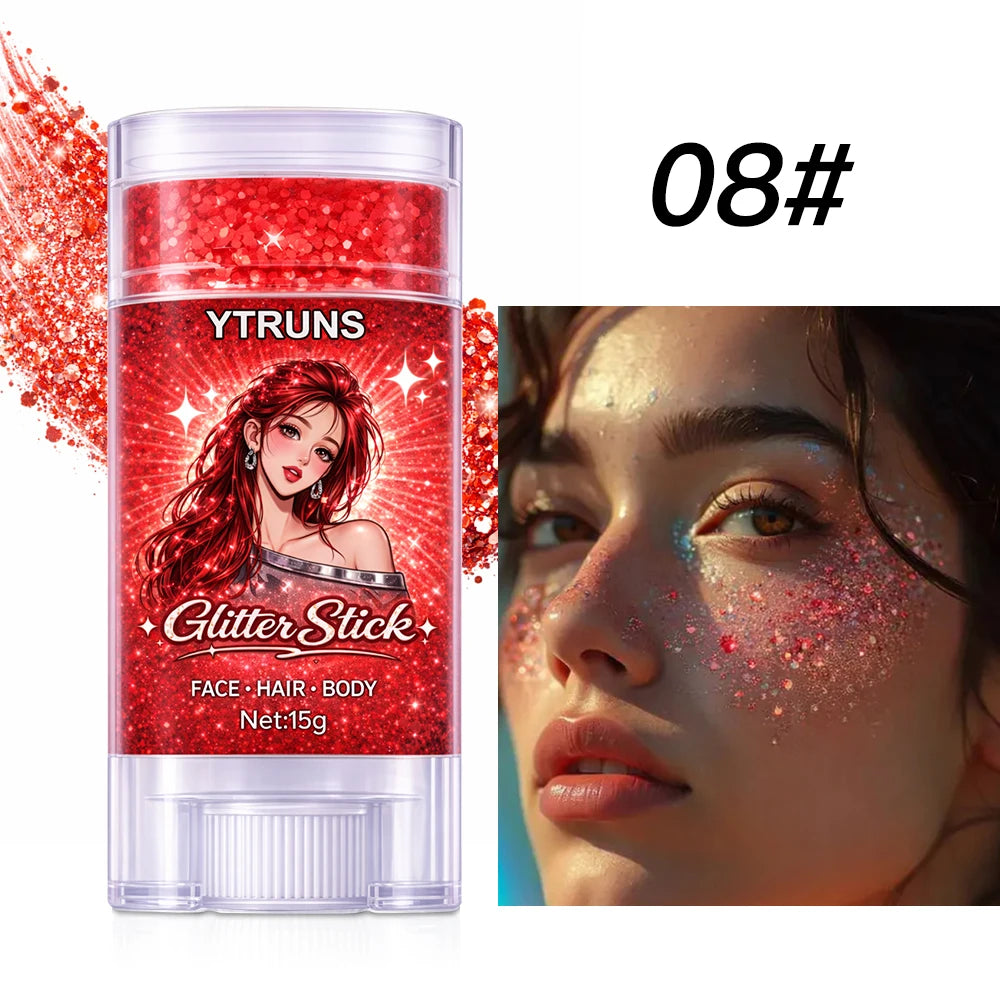 YTRUNS Star Glitter Gel Stick – Face & Body Shimmer 15g
