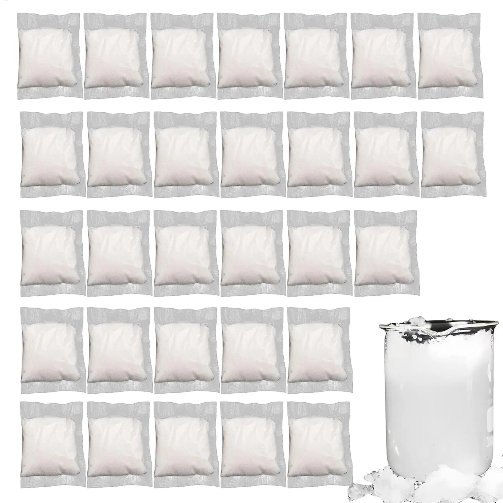 30 Pieces Pee Powder Liquid Solidifier Portable Toilet Powder Liquid Waste Gelling Deodorizing Powder for Travel Portable Toilet Oasis Select