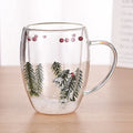 200/350ML Heat Resistant Double Wall Tea Glass Cup Beer Coffee Creative Cold Beverage Transparent Drinkware Festival Gift Cup Oasis Select 350ML 200-350ml