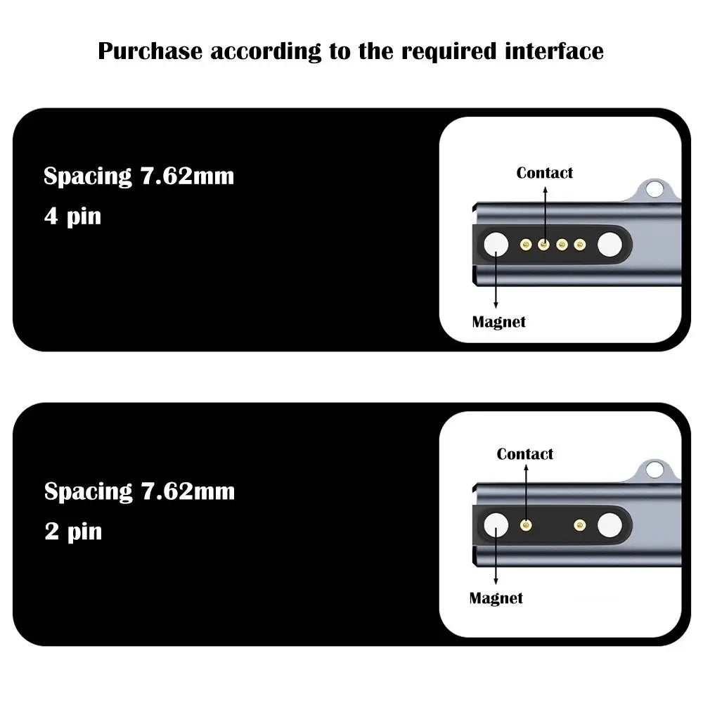 Suitable for Shokz devices bone transfer headset/smart watch charging adapter USB-C to 7.62MM 2-pin/4-pin magnetic charging port Oasis Select