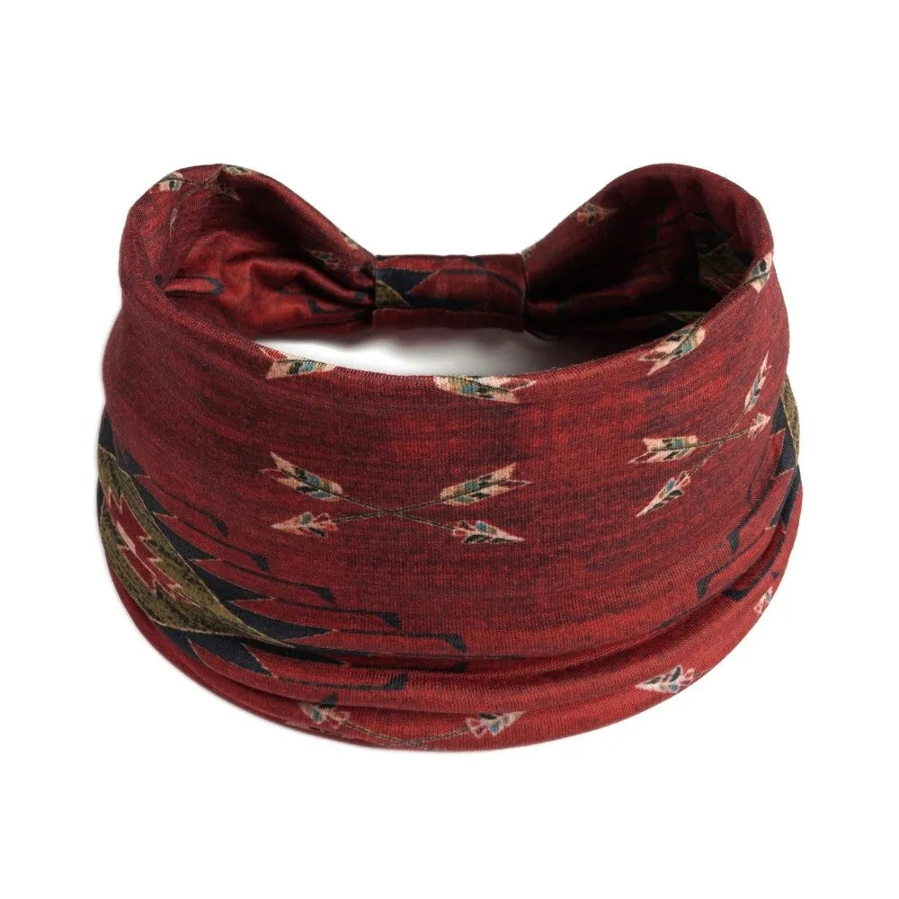 Soft Knot Boho African Headband Elastic Sweat Absorbent Wide Headbands Turban Headwrap Hair Accessories Oasis Select 5