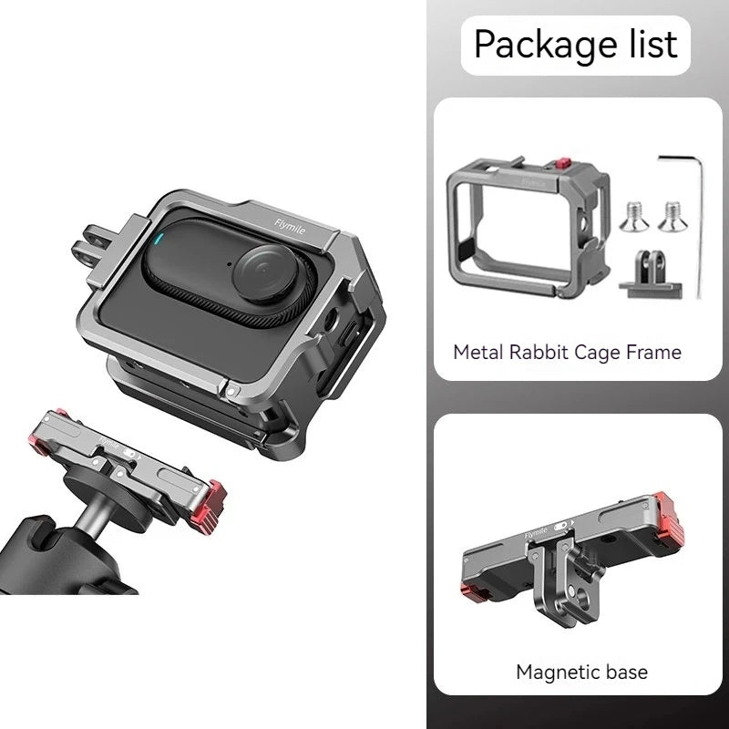 Flymile Aluminum Frame for Insta360 GO 3 / GO 3S | Cold Shoe