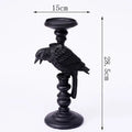 Diablo Halloween Crow Candlestick Decorative Ornaments Birthday Gift Couple Gift Home Desktop Resin Ornaments Candle Holders Oasis Select LW20367