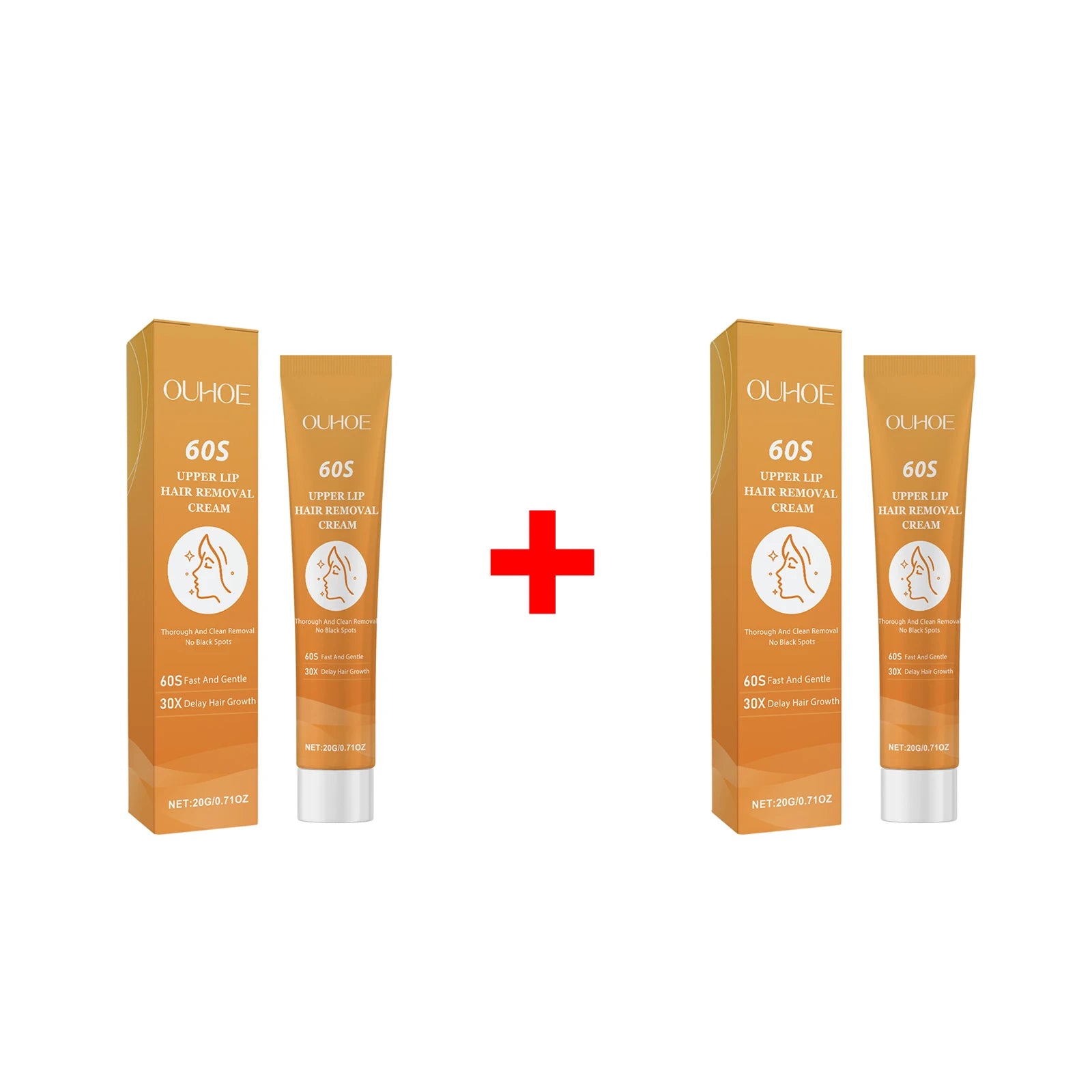 Gentle Facial and Body Hair Removal Cream for Smooth Silky Skin Mild Depilatory for Women and Men Softens Hair Depilatory Cream Oasis Select 2pcs