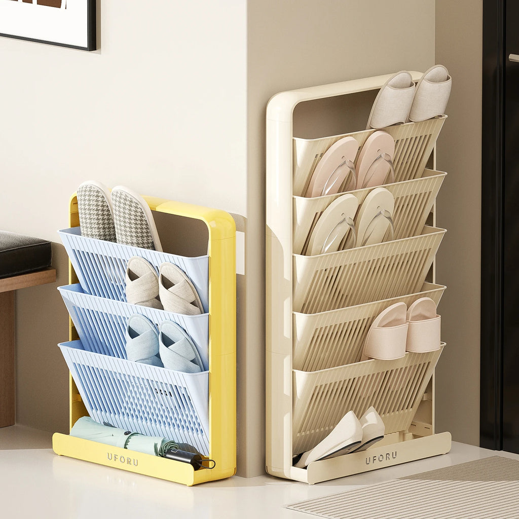 Shoe storage rack, space-saving multifunctional storage rack, suitable for living room, bedroom, also functions as a bookshelf. Oasis Select