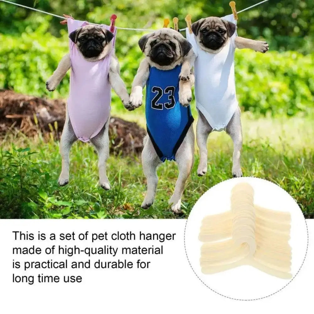 20-Pack Mini Pet Clothes Hangers | Space-Saving Dog Apparel Rack