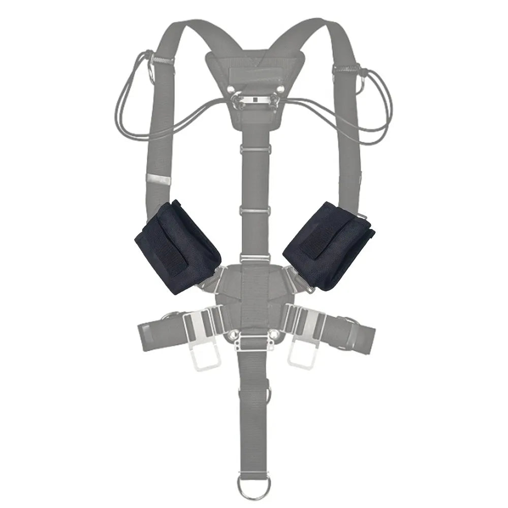 1.5KG Scuba Diving Sidemount Trim Weight Pocket Sidemount Diving Harness Shoulder Waist Straps Mounting Pocket Oasis Select