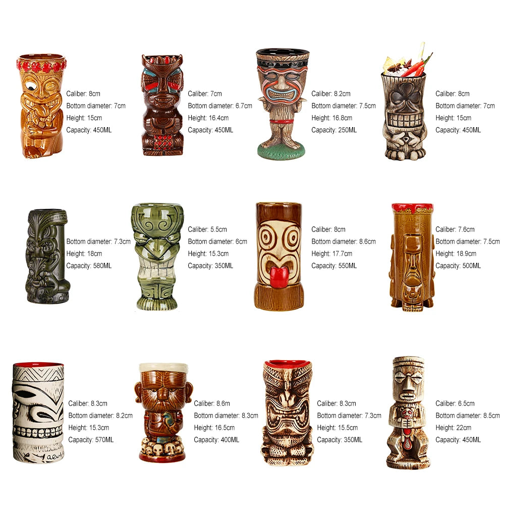 Hawaiian Tiki Ceramic Mug | Cocktail & Bar Drinkware
