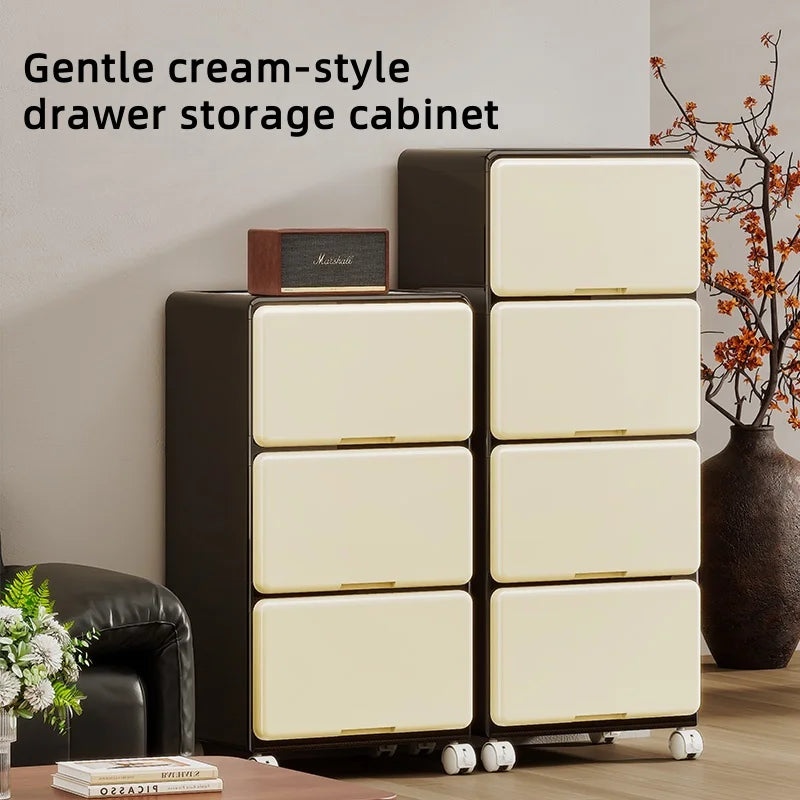 Floor Standing Drawer Storage Cabinet with Wheels - Multi-Sized Large Capacity Organizer for Living Room Office Bedroom Study Oasis Select