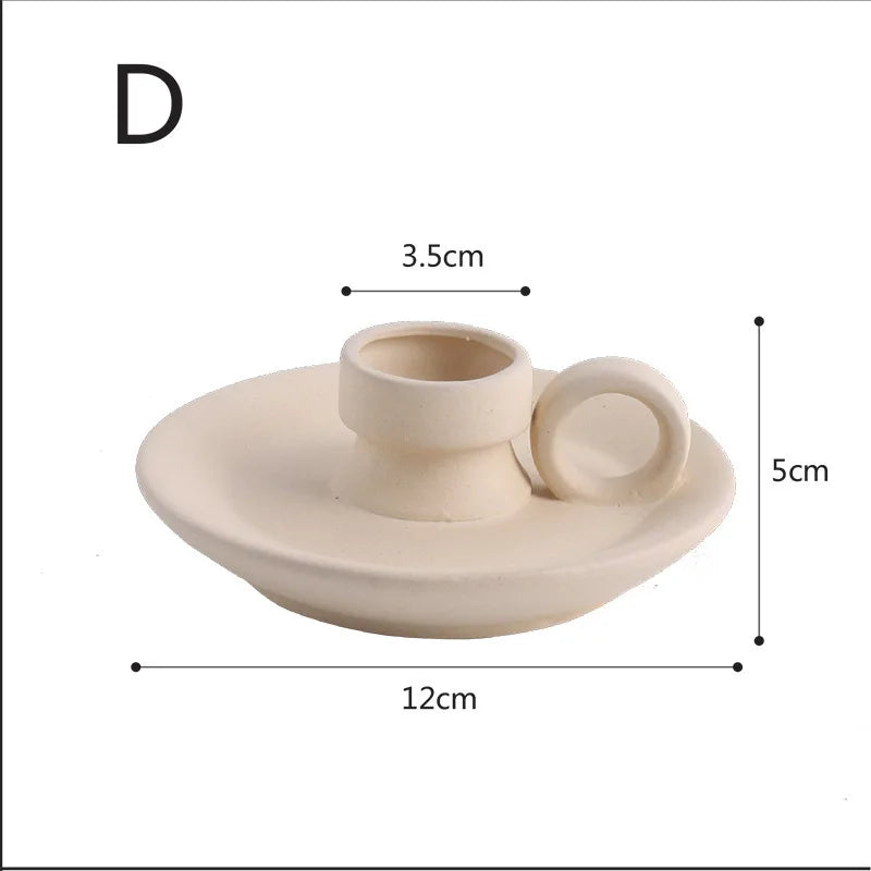 Nordic Geometric Creative Art Plain Germ Dried Flower Ceramic Vase Homestays Vases Oasis Select R