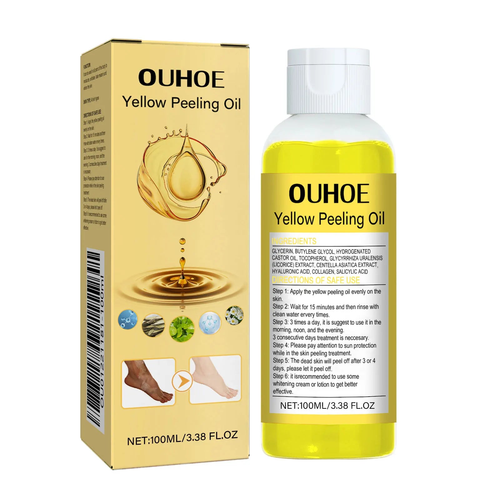 100ML Body Exfoliating Oil Moisturizing Gentle Remove Dead Skin Improve Smoothness Brightening Skin Tone Body Peeling Oil Oasis Select 100g United States