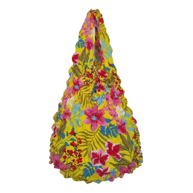 Foldable Pleated Stretch Shopping Bag | Large Capacity Tote