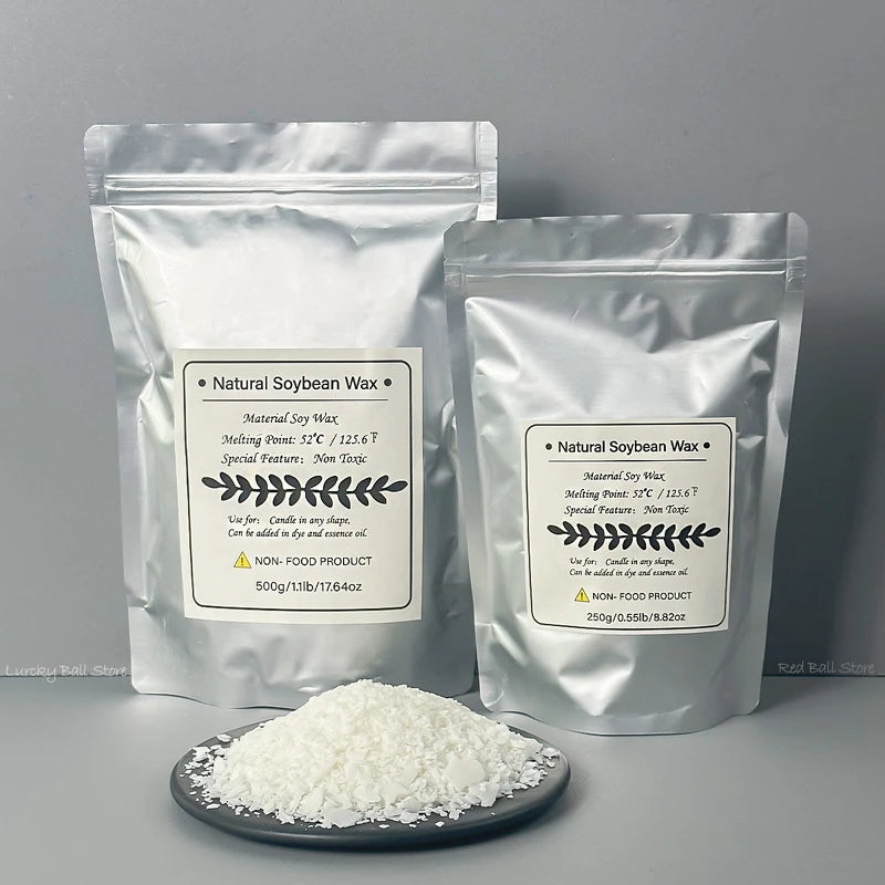 2026 Natural Soy Wax DIY Candle 100/250/500/1000g Making Supplies Scented Candle Raw Material Smokeless Candles Wicks Making Oasis Select