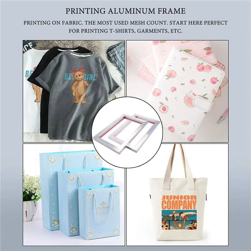LIKE WISH 2Pcs A4 Screen Printing Aluminum Frame Stretched 120T Silk Screen Polyester Screen For Printed Circuit Board Oasis Select