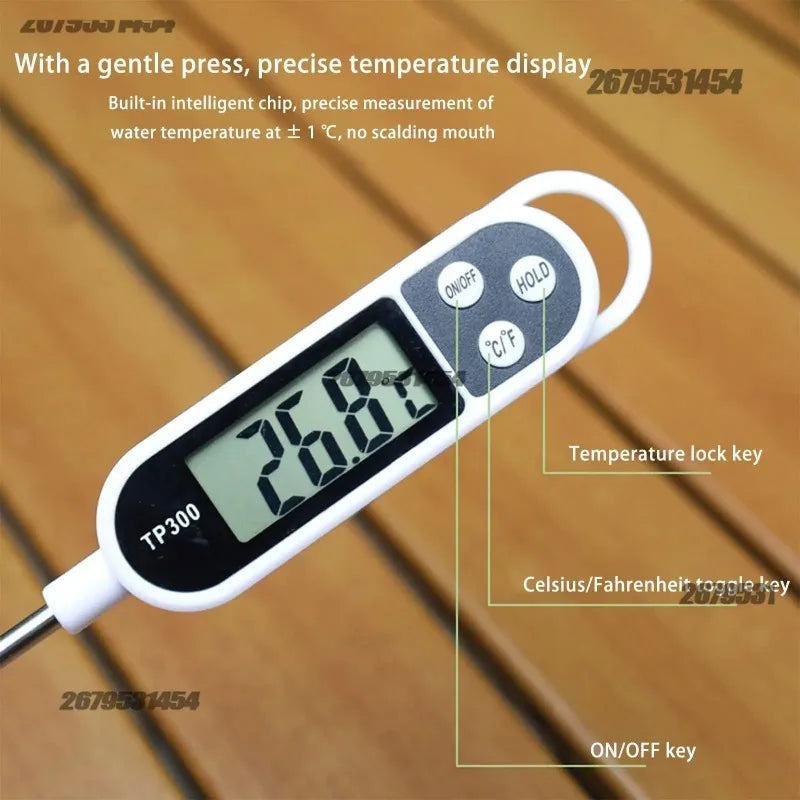 1/2pcs Digital Thermometer Digital Probe Meat/Milk Food Temperature Thermometer Kitchen Cooking Baking BBQ For Kitchen Oasis Select