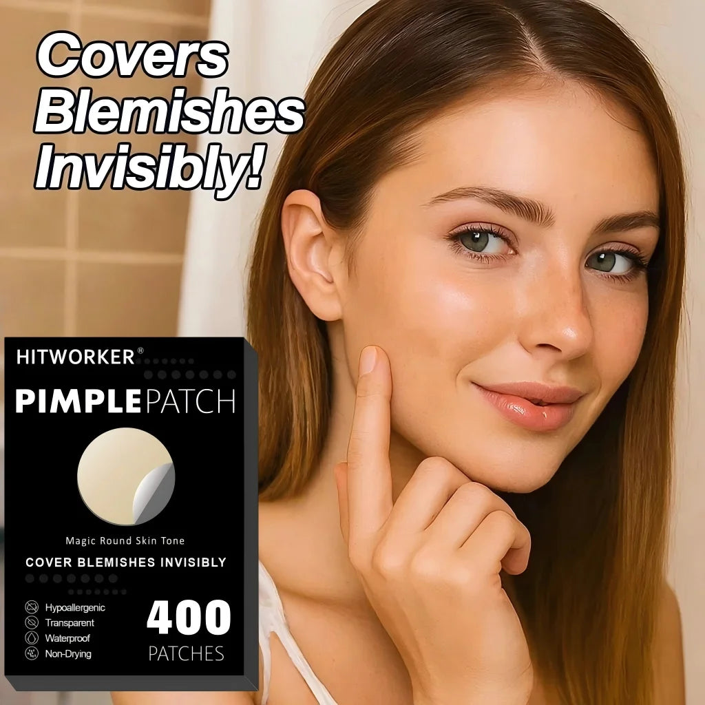HITWORKER | 400 pieces/box of acne patches - water-based gel round acne patches | effectively absorb acne secretion Oasis Select