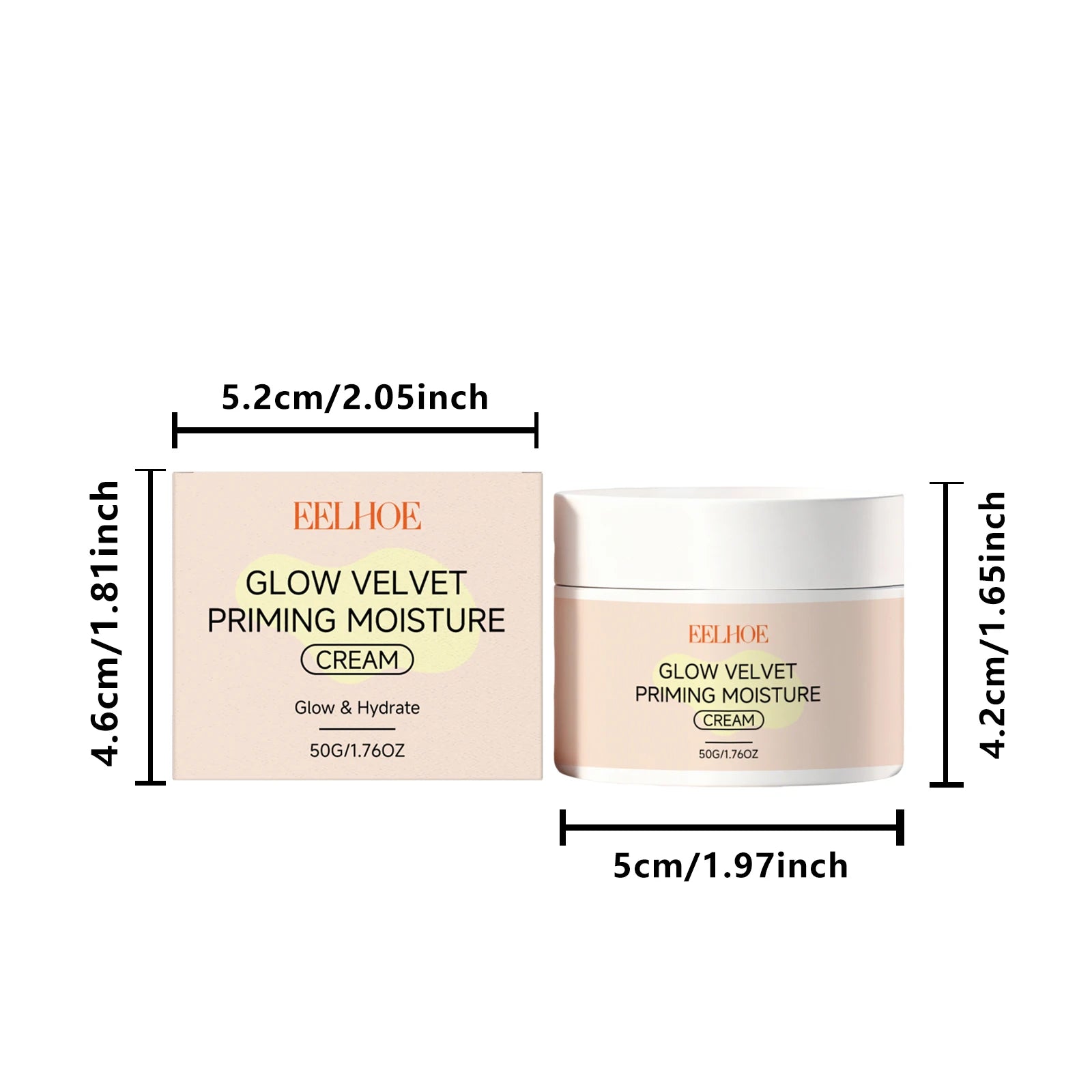 Hoygi Glow Velvet Face Primer – Pore Blurring & Hydrating Face Primer Cream Oasis Select 50g Boxed