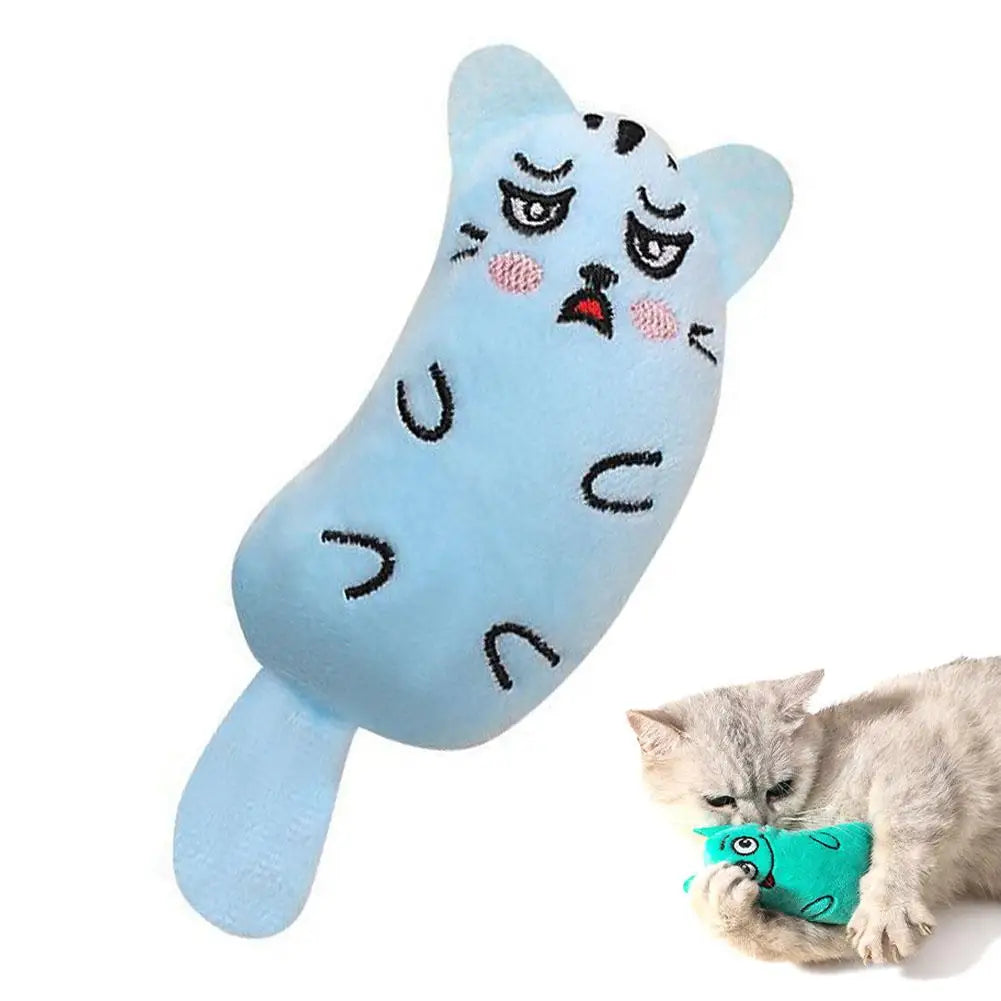 Catnip Plush Cat Toy – Cartoon Expression Crinkle Mouse